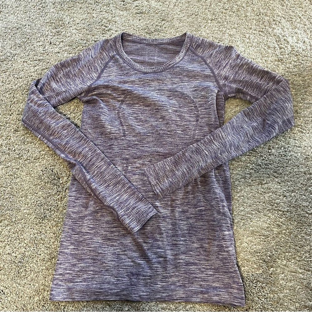 Heathered purple Lululemon long sleeve
